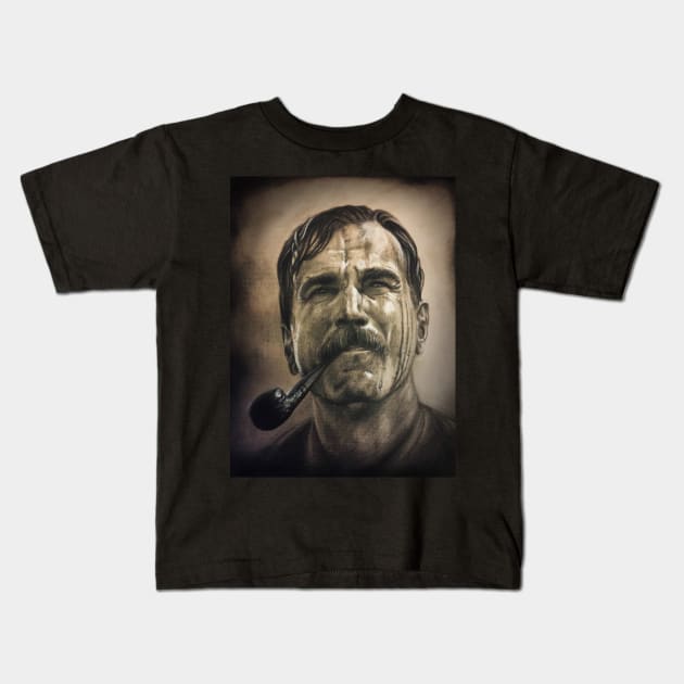 There will be blood (charcoal) Kids T-Shirt by Digart